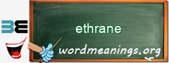 WordMeaning blackboard for ethrane
